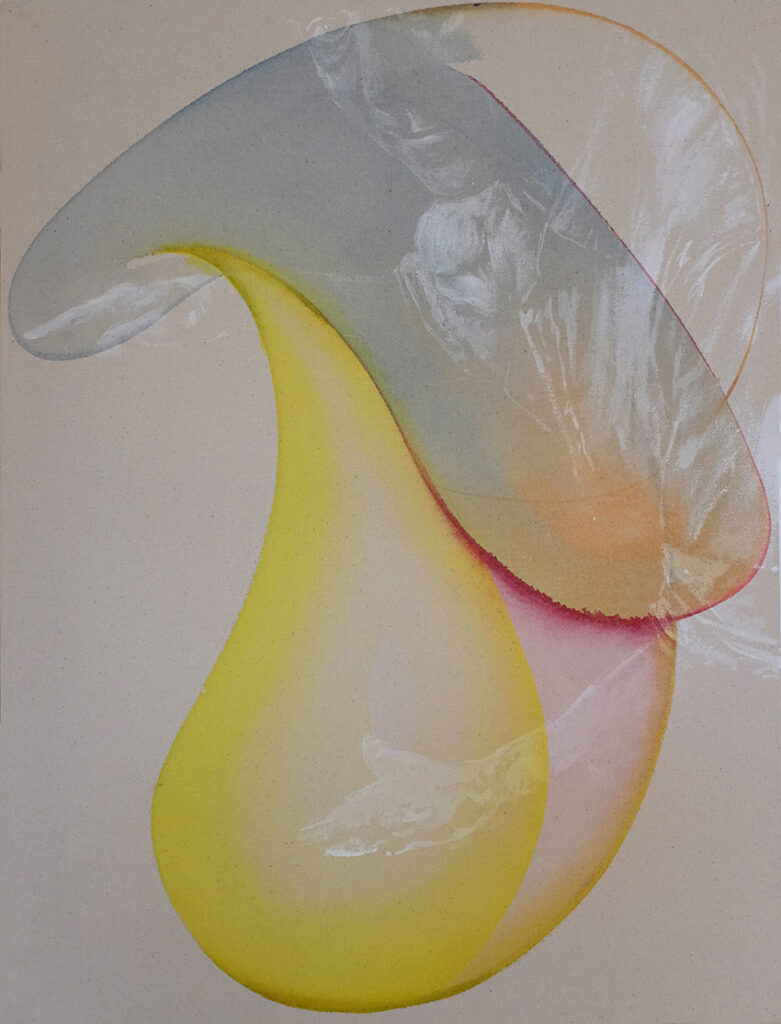 Charlotte Guibé 92X73cm dans la peinture Gesso et aquarelle sur toile 2019