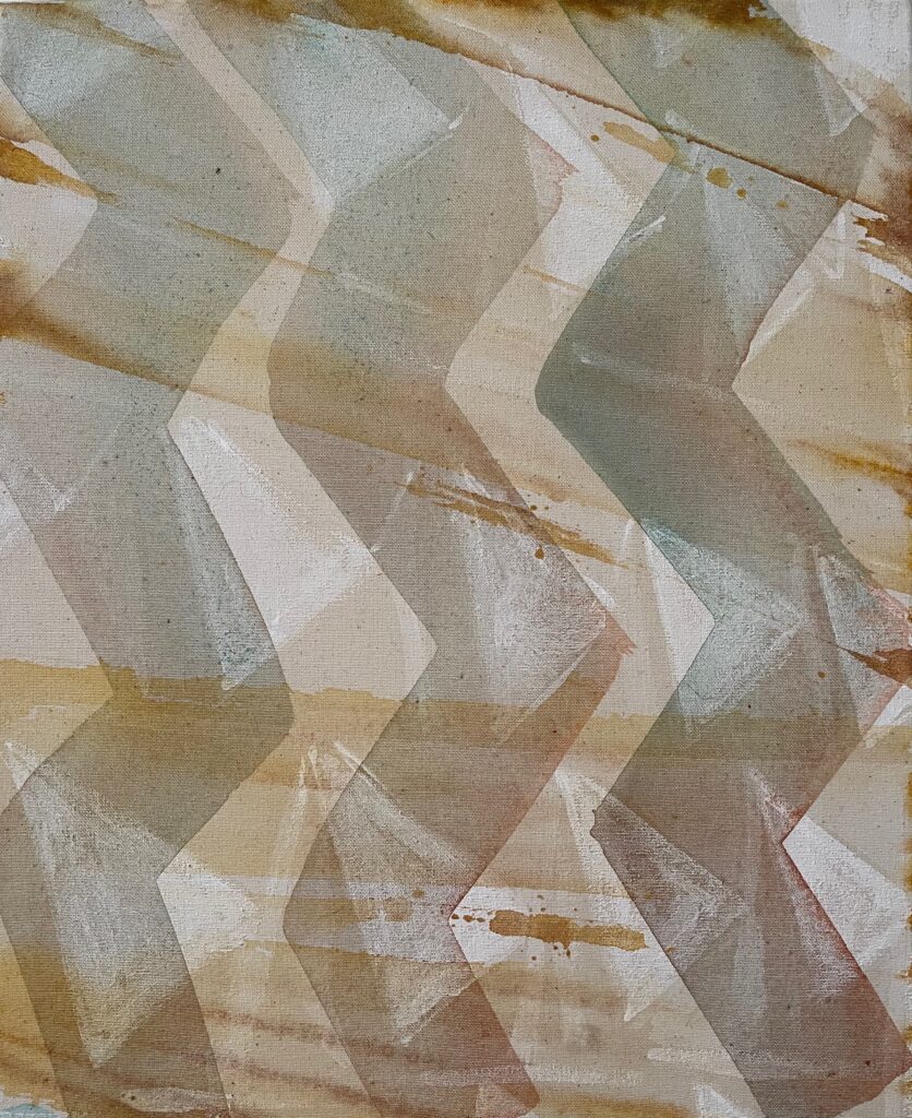 Charlotte Guibé porte 2022 gesso et aquarelle sur toile 46X38cm