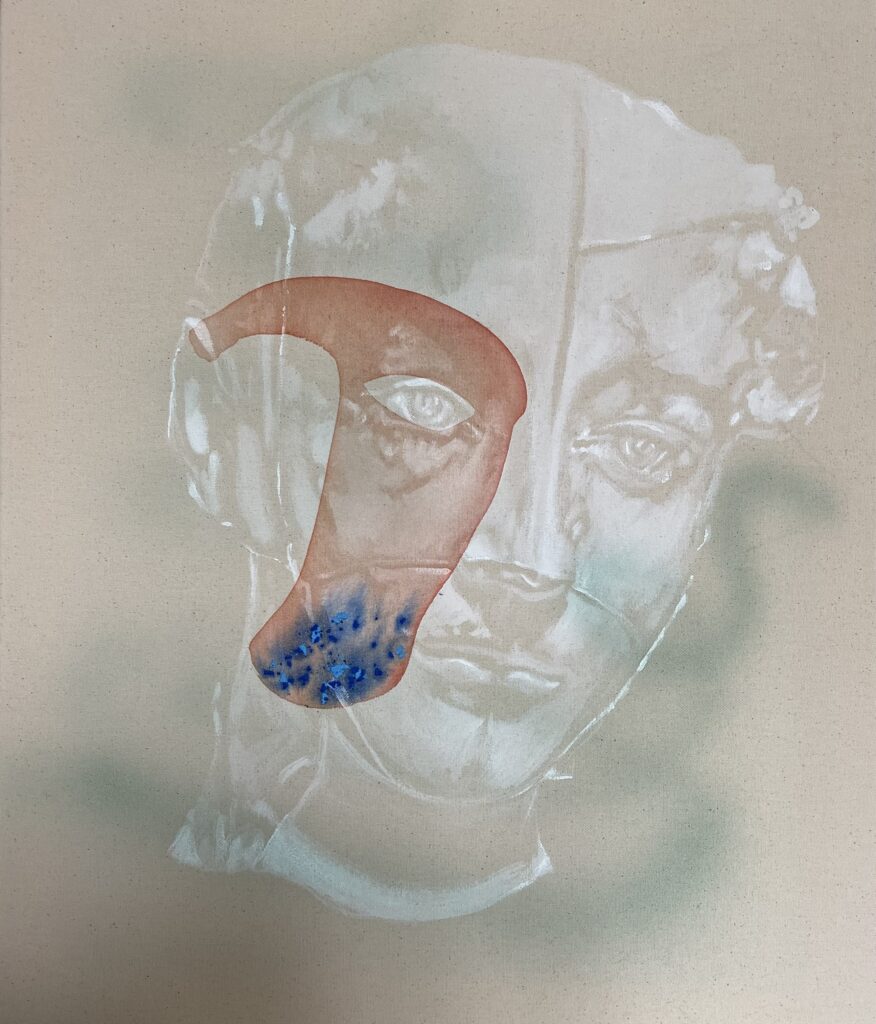 Camille Claudel Gesso et aquarelle sur toile