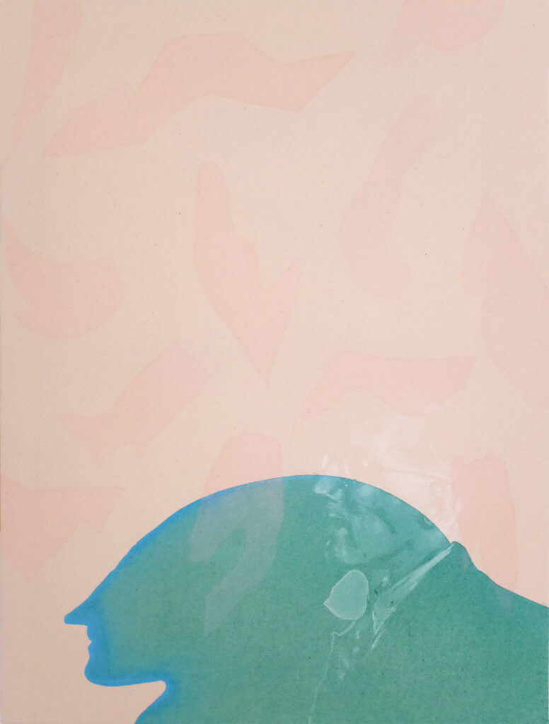 Ombre vert veronèse 80X60 acrylique sur toile 2017