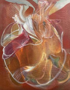 Mon coeur 75X55cm Gesso et acrylique sur toile 2026